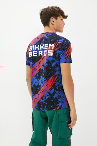 Camiseta - Negro, azul y rojo