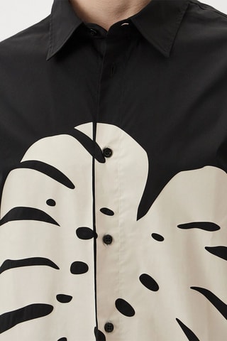 Camisa regular fit - Blanco y negro