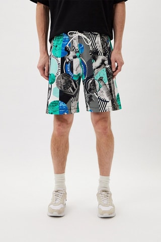 Bermudas - Blanco, negro y azul