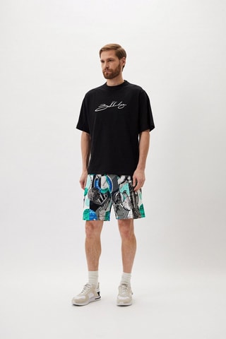 Bermudas - Blanco, negro y azul