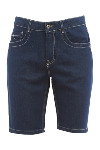 Bermudas vaqueras de lino - Azul