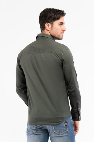 Camisa regular fit - Negro y verde