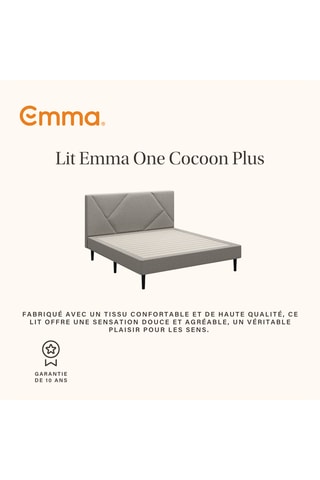 Ensemble lit Cocoon Plus Emma avec tête de lit - Gris