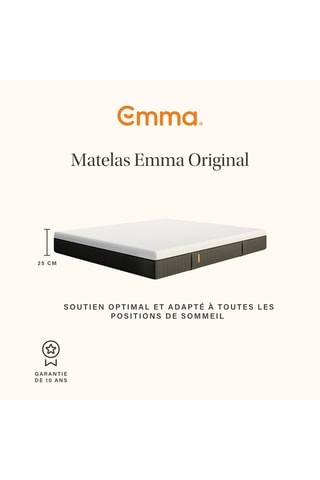 Ensemble lit One Cocoon Plus avec tête de lit + Matelas Original - Gris