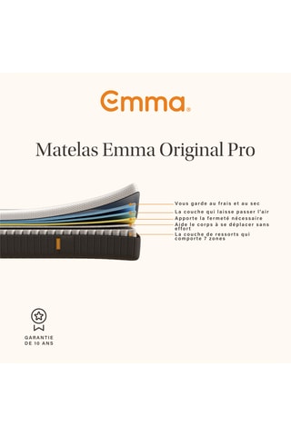 Matelas Original Pro et protège-matelas Imperméable Emma
