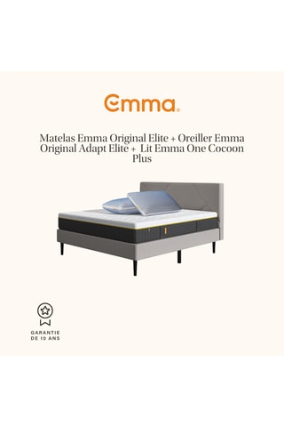 Matelas Original Elite, lit One Cocoon Plus et 2 oreillers Original Adapt Elite Emma