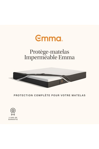 Ensemble matelas Emma Original + 2 oreillers Emma Original Adapt Thermorégulant + lit Emma One Cocoon Plus avec tête de lit + protège-matelas Imperméable Emma + couette 4 Saisons Emma