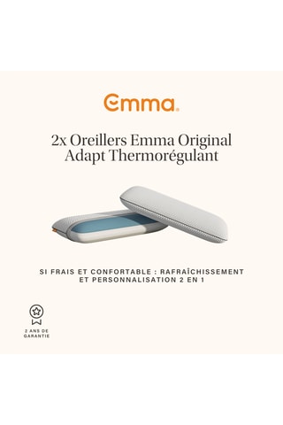 2 oreillers Emma Original Adapt Thermorégulant - Blanc