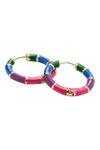 Orecchini a cerchio - Verde e blu