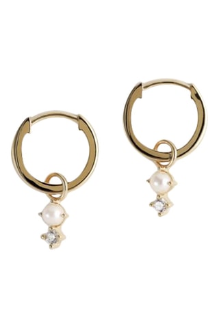 Orecchini a cerchio - Argento e perle coltivate d’acqua dolce