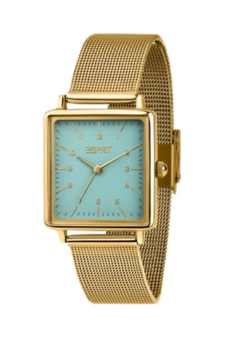 Orologio al quarzo in acciaio - Dorato e blu 