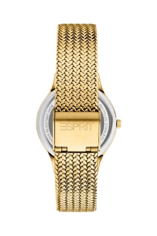 Orologio al quarzo in acciaio - Dorato e arancione