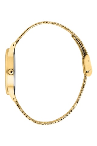 Orologio al quarzo in acciaio - Dorato e arancione