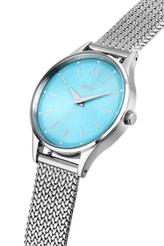 Orologio al quarzo in acciaio - Argentato e blu