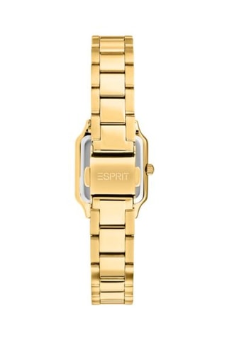 Orologio al quarzo in acciaio - Dorato e arancione