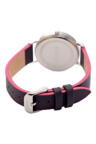 Orologio al quarzo in pelle - Viola e rosa