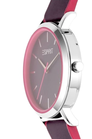 Orologio al quarzo in pelle - Viola e rosa