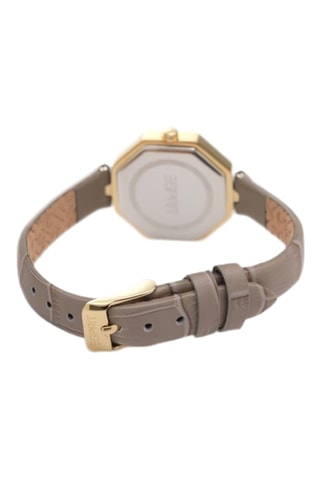 Orologio al quarzo in pelle - Beige e dorato