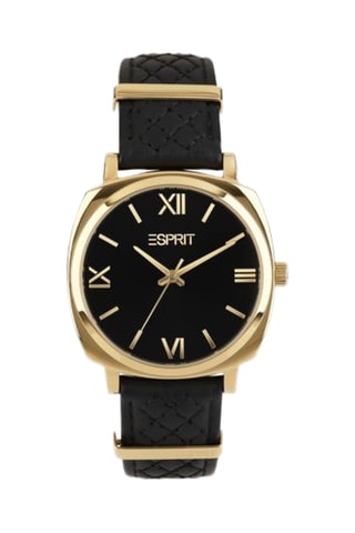 Orologio al quarzo in pelle - Nero e dorato