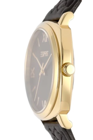 Orologio al quarzo in pelle - Nero e dorato