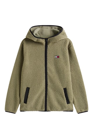 Veste de survêtement regular à capuche - Vert olive