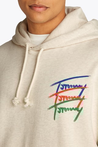 Sweat à capuche relaxed - Beige chiné