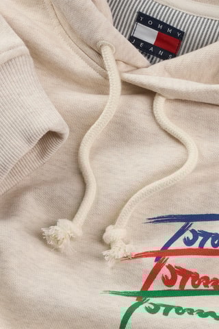 Sweat à capuche relaxed - Beige chiné