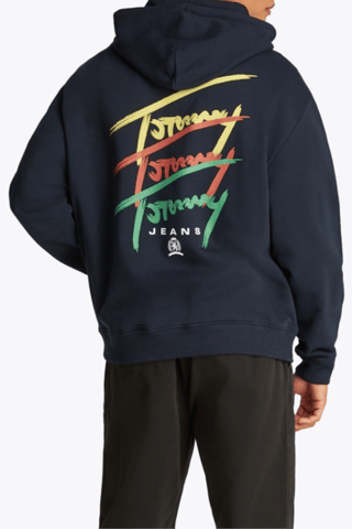 Sweat à capuche relaxed - Bleu marine