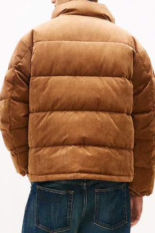 Doudoune en velours - Marron clair