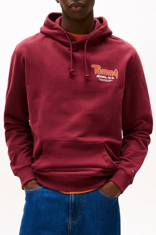 Sweat à capuche regular - Bordeaux