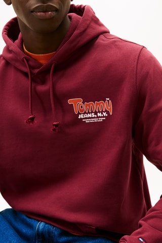 Sweat à capuche regular - Bordeaux