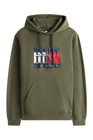 Sweat à capuche regular - Kaki