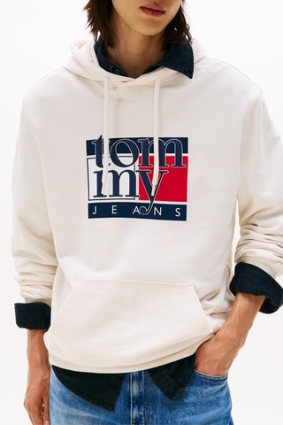 Sweat à capuche regular - Ecru