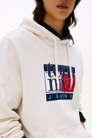 Sweat à capuche regular - Ecru