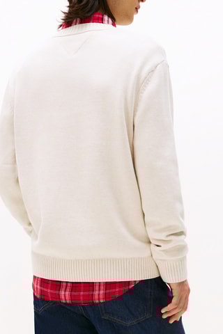 Pull regular en coton biologique - Ecru