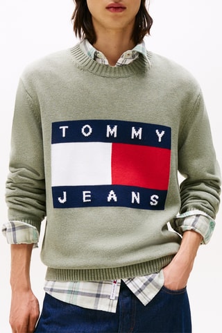 Pull regular en coton biologique - Vert d’eau