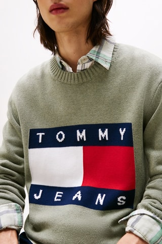 Pull regular en coton biologique - Vert d’eau