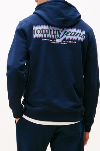 Sweat à capuche regular - Bleu nuit