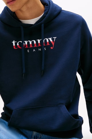 Sweat à capuche regular - Bleu nuit