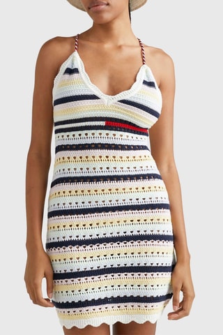 Robe droite en coton biologique - Blanc