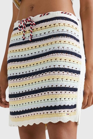 Jupe droite en coton biologique - Blanc