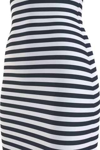 Robe bustier - Blanc et bleu marine