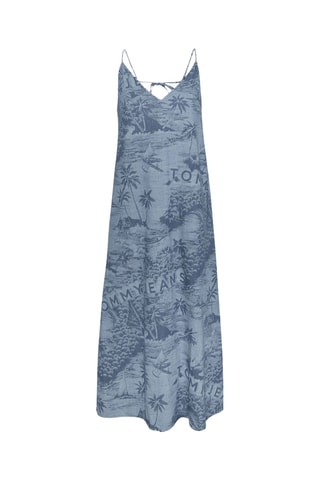 Robe trapèze en jean en coton biologique - Bleu cobalt