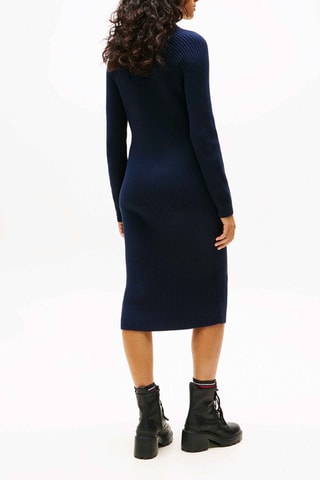 Robe pull en coton biologique - Bleu marine