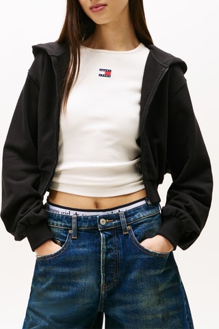 Sweat à capuche relaxed - Noir