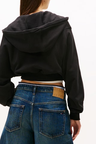 Sweat à capuche relaxed - Noir