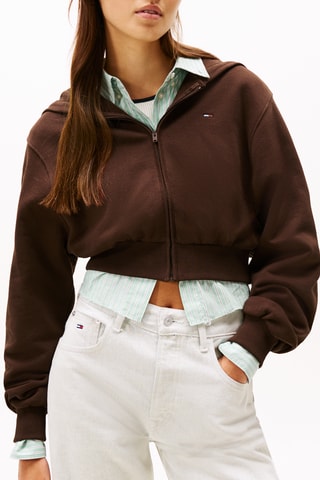 Sweat à capuche relaxed - Marron