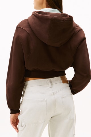 Sweat à capuche relaxed - Marron