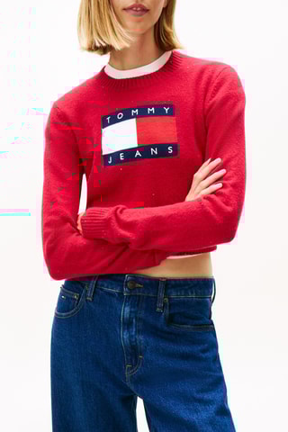 Pull court en coton biologique - Rouge