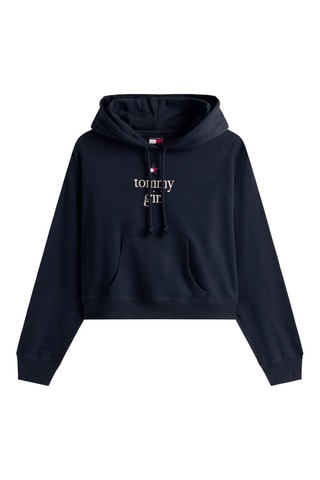 Sweat court en coton biologique - Bleu marine